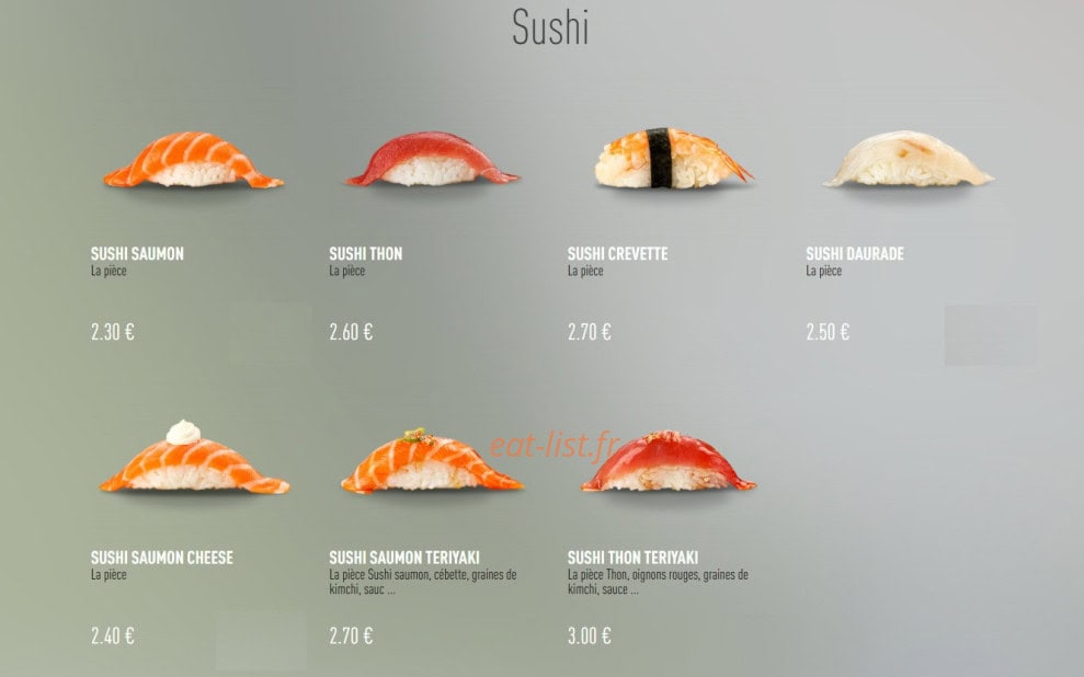 Enjoy Sushi — carte page 5