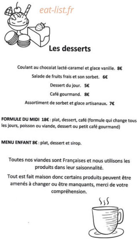 Les 13 Saveurs — carte page 3