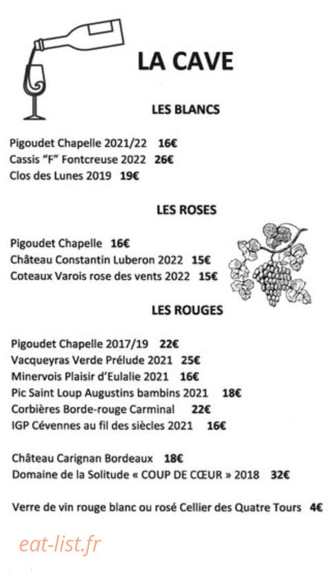 Les 13 Saveurs — carte page 4