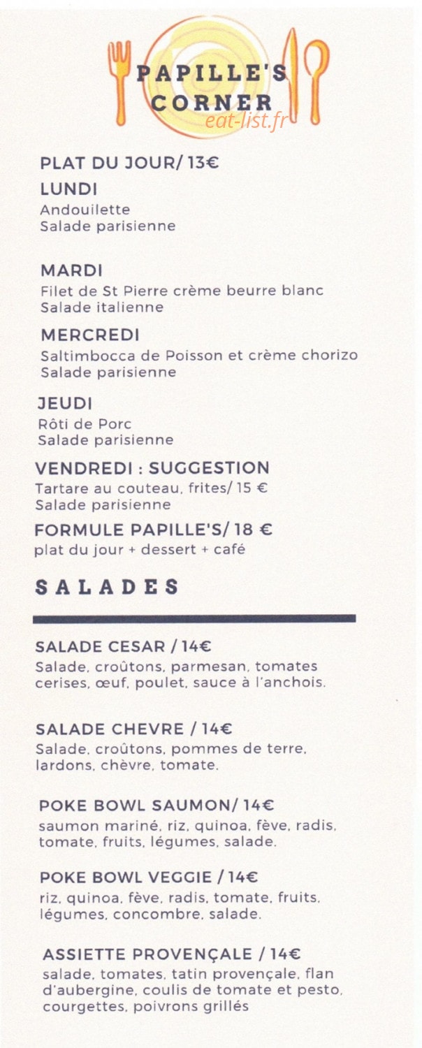 Papille's Corner — carte page 1