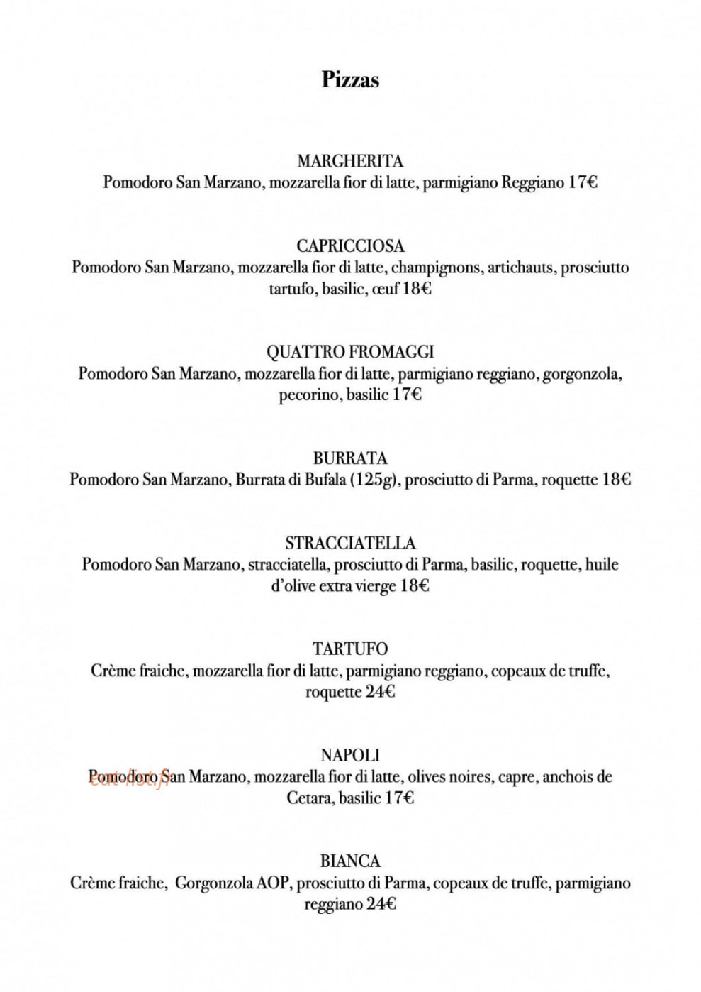 Restaurant George — carte page 6