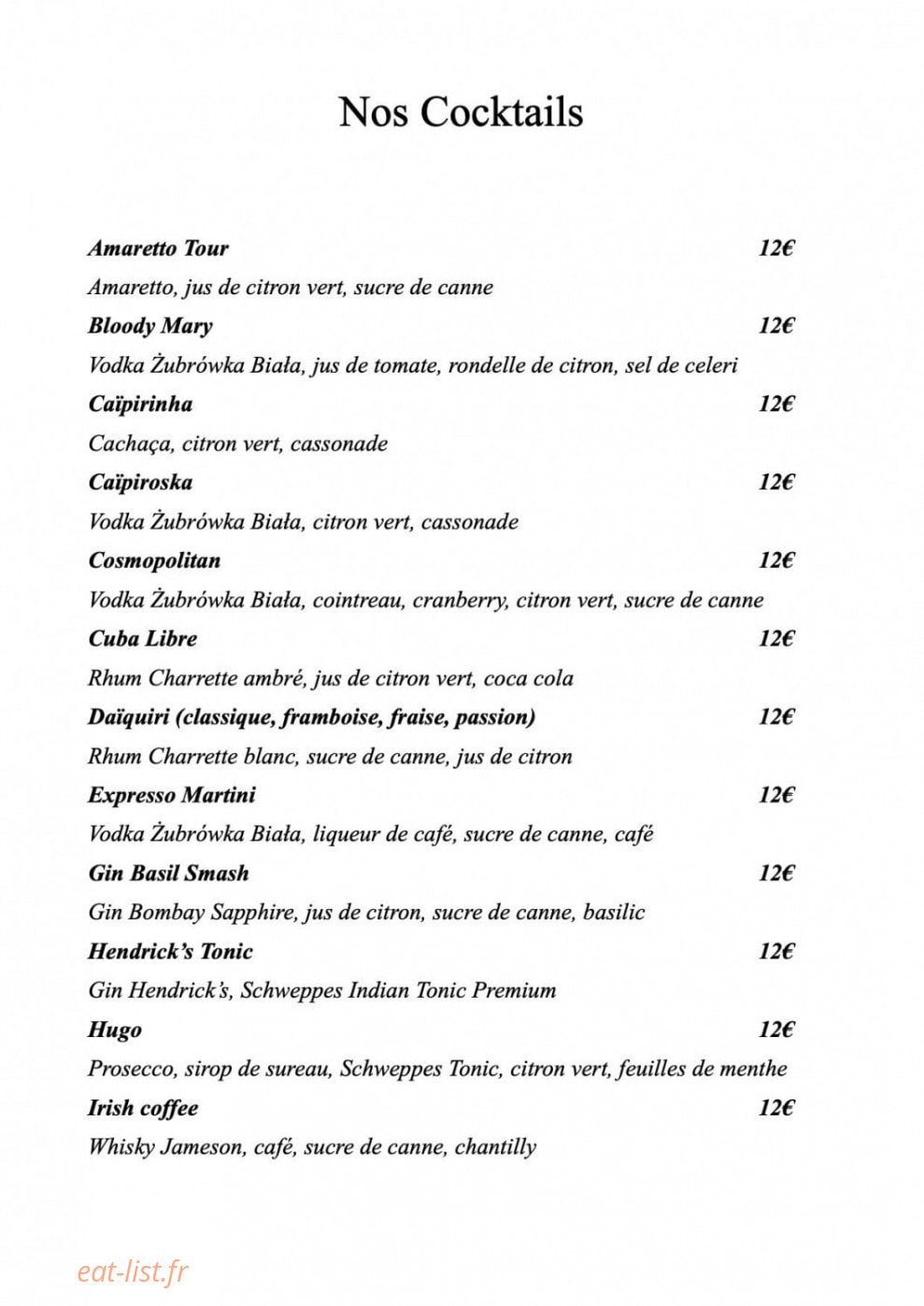 Restaurant George — carte page 13