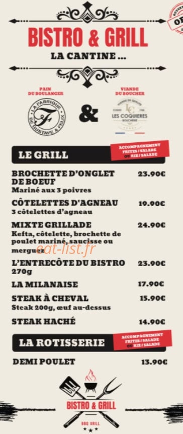 Bistrot & Gill — carte page 2
