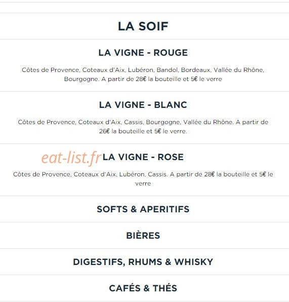 Les Michels Restaurant — carte page 3