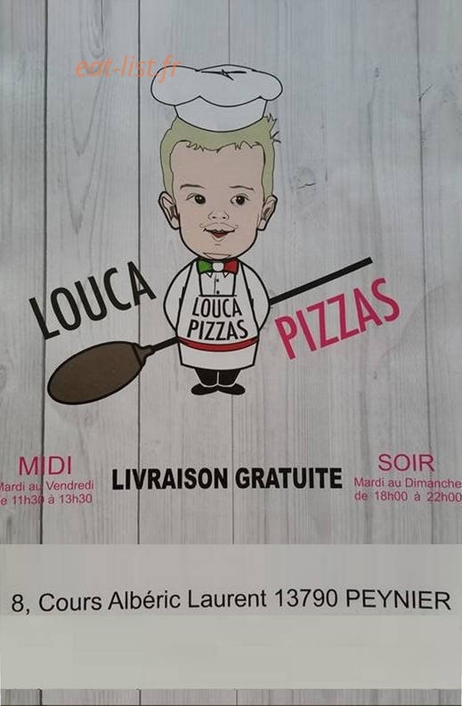 Louca Pizzas — carte page 1