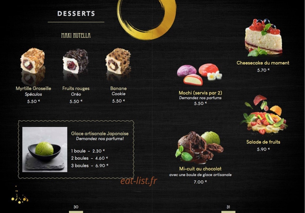 Sushi Couronne — carte page 15
