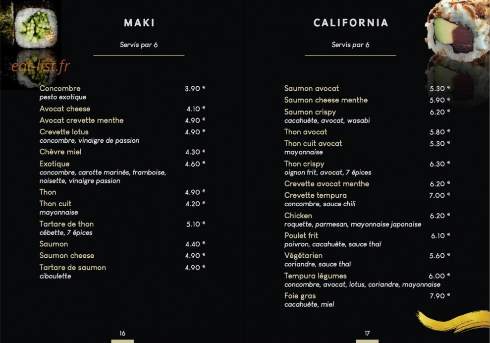 Sushi Couronne — carte page 8