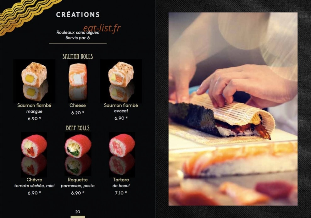 Sushi Couronne — carte page 10