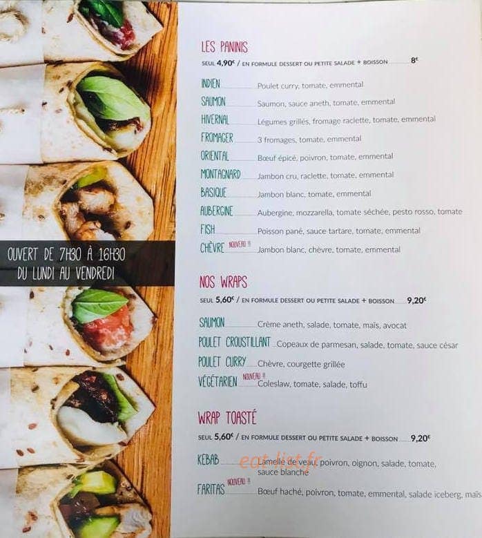 Midi's café — carte page 2