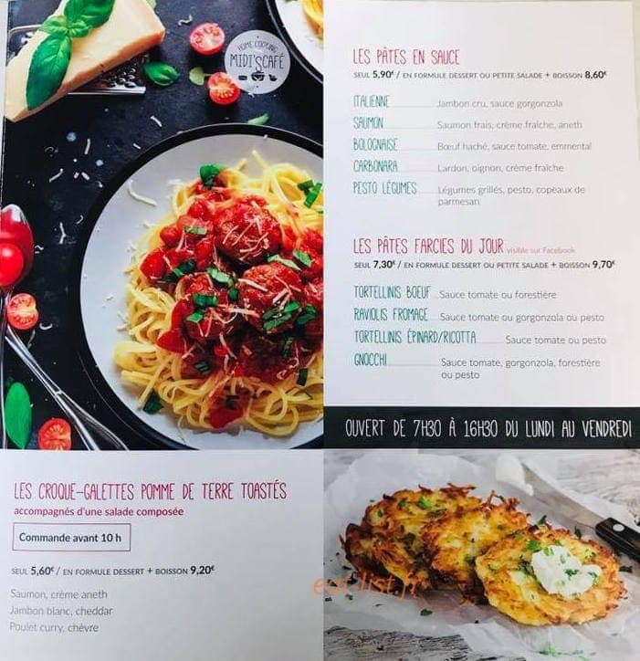 Midi's café — carte page 5
