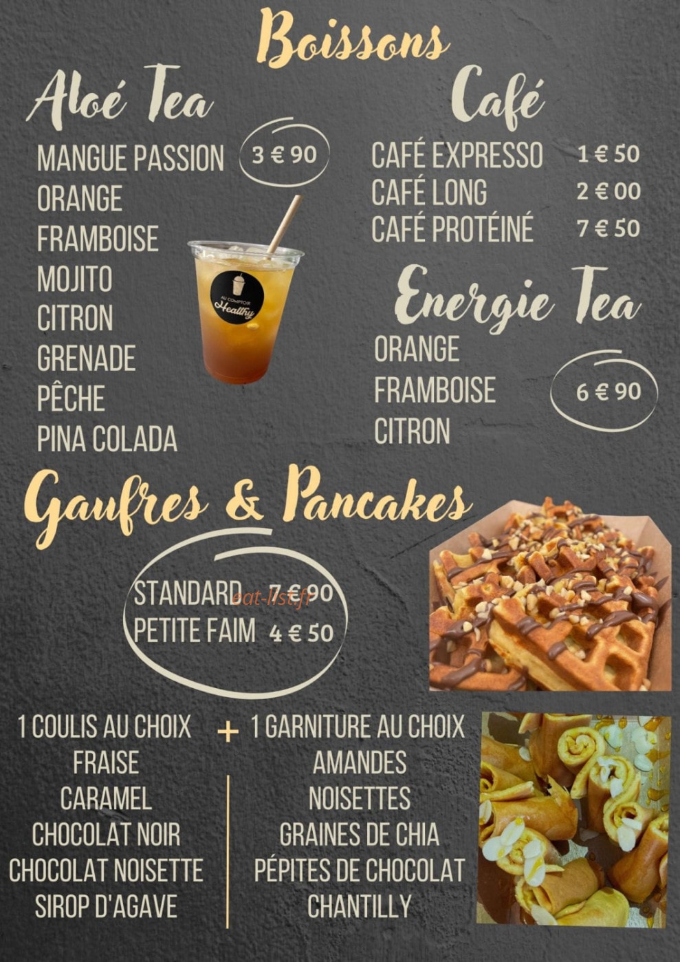 Au Comptoir Healthy — carte page 3
