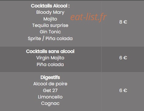 Au Petit Bouchon — carte page 7