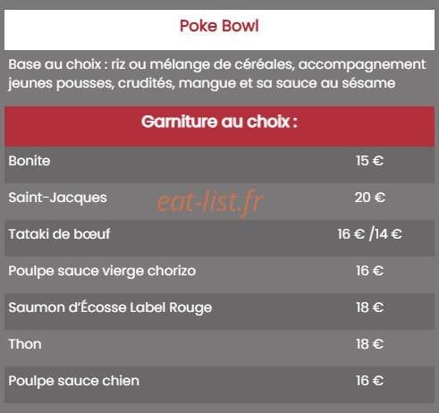 Au Petit Bouchon — carte page 4