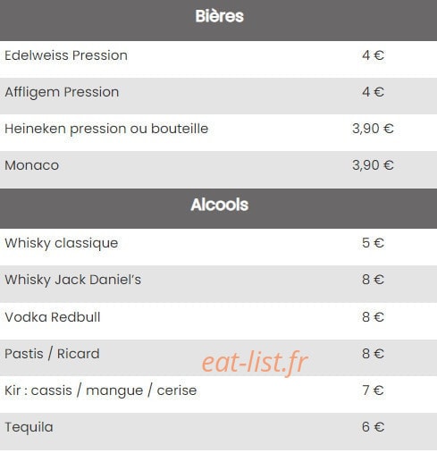 Au Petit Bouchon — carte page 6