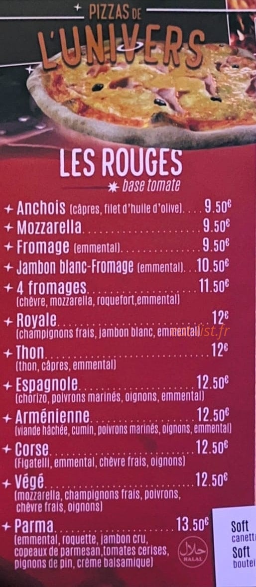 Café de l'Univers — carte page 1