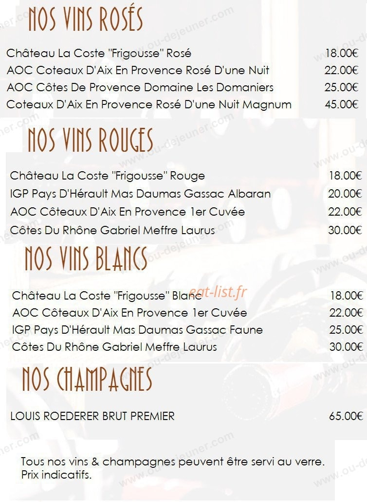 café du XX eme siecle — carte page 3