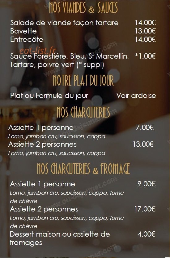 café du XX eme siecle — carte page 2