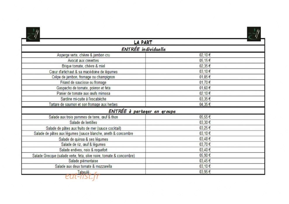 Chez orély's — carte page 7