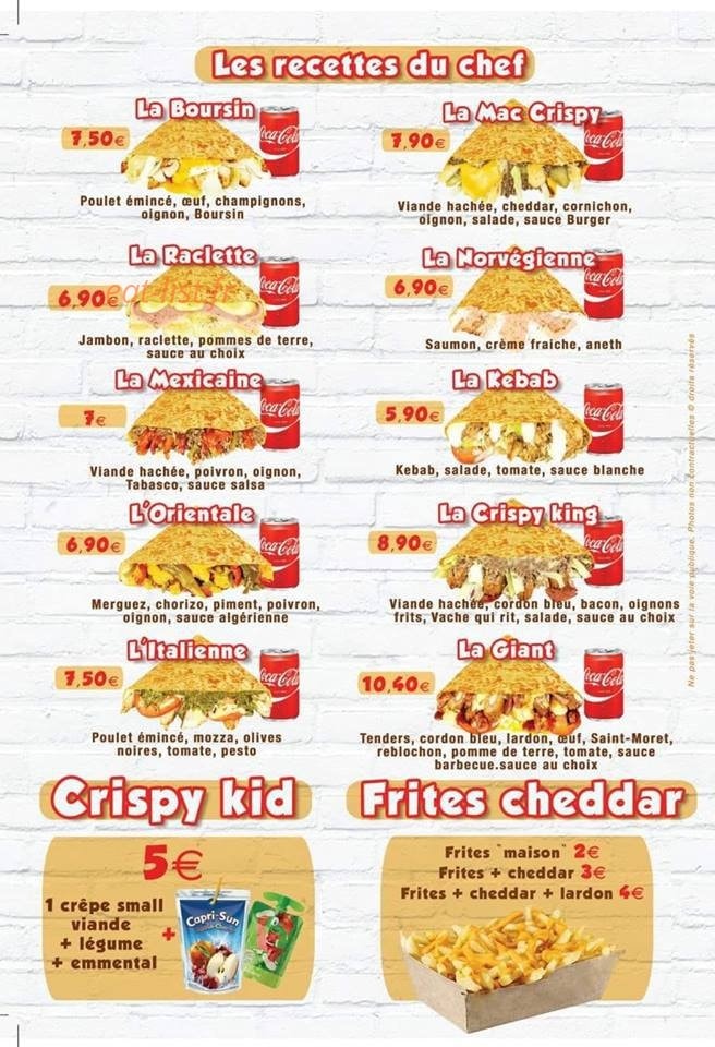 Crispy Crêpes — carte page 5