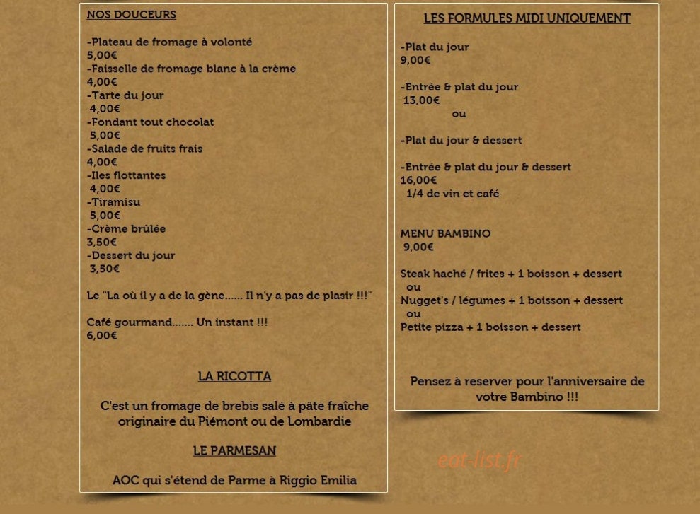L'instant gourmand​ — carte page 2