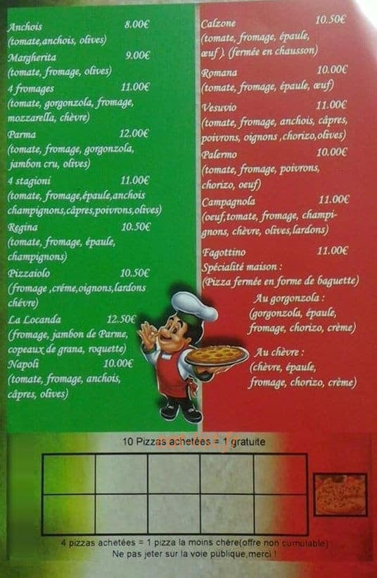 La Locanda — carte page 1