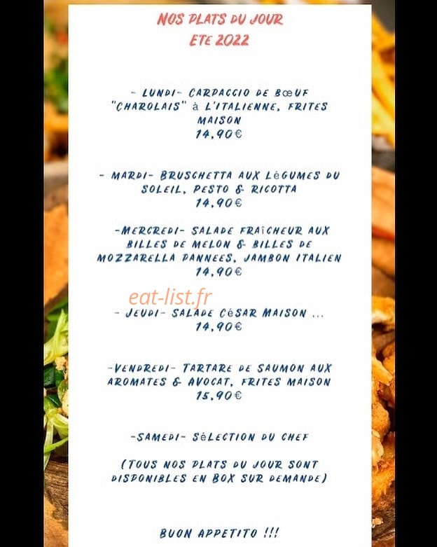 La Tavola — carte page 1