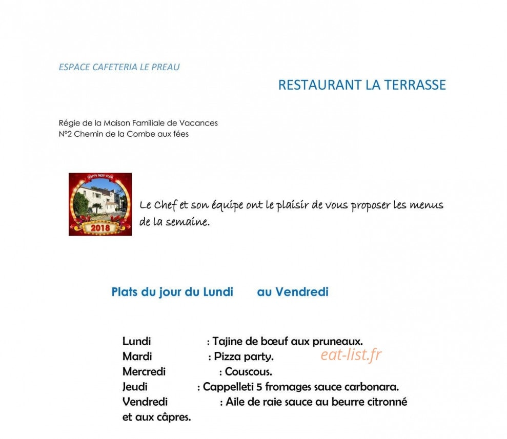 La Terrasse — carte page 1