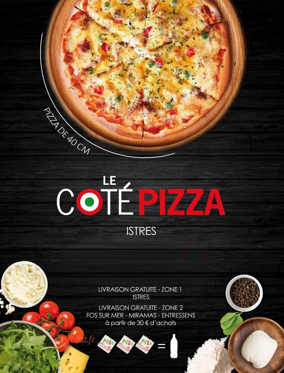 Le Côté Pizza — carte page 1