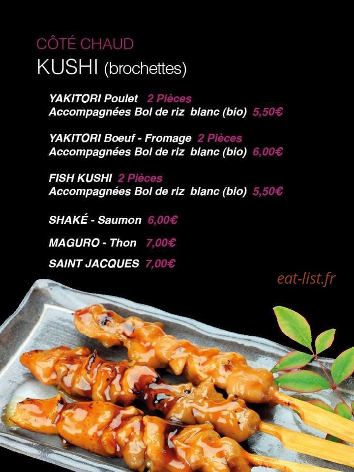 Le coté sushi — carte page 9
