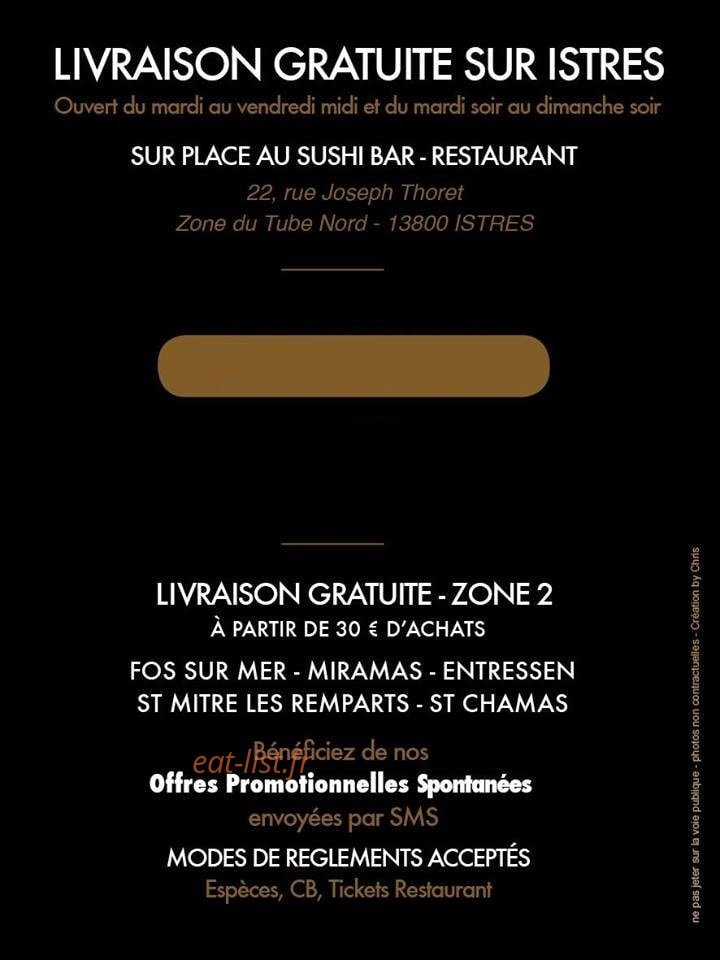 Le coté sushi — carte page 16