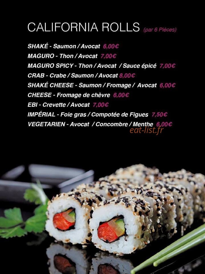 Le coté sushi — carte page 6