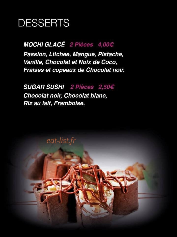 Le coté sushi — carte page 13