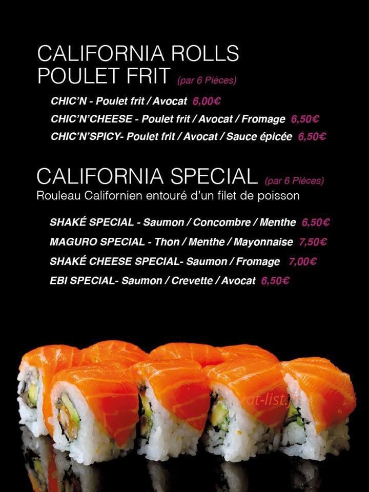 Le coté sushi — carte page 10