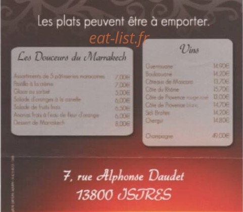 Le Marrakech — carte page 3