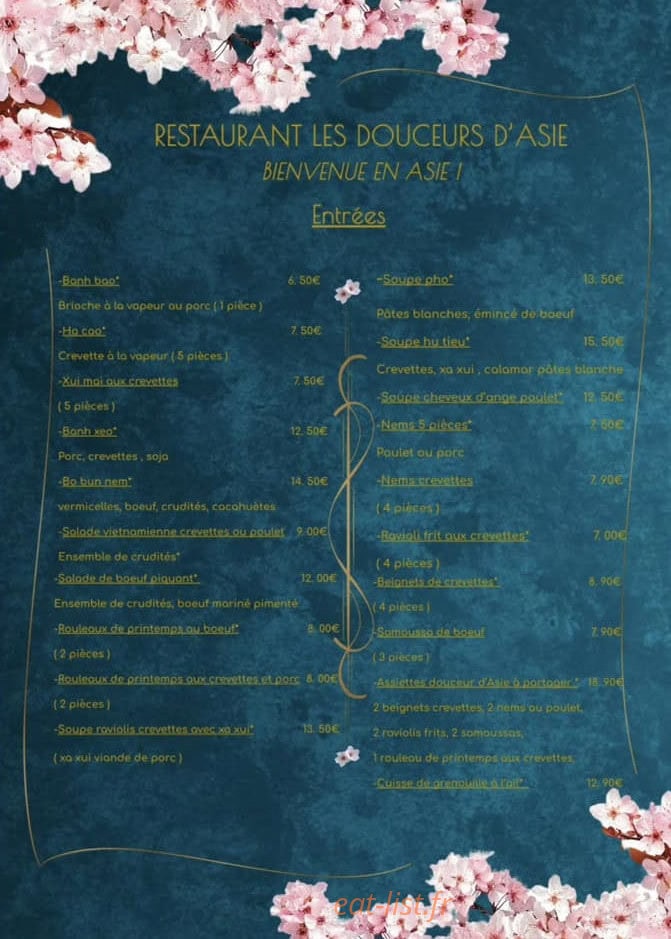 Les douceurs d'asie — carte page 2