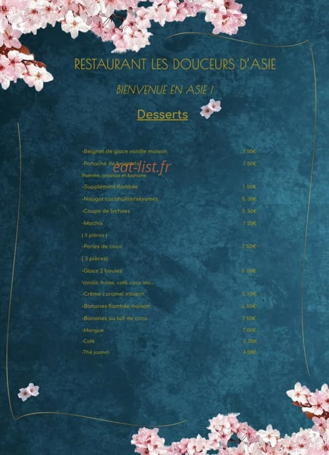Les douceurs d'asie — carte page 7