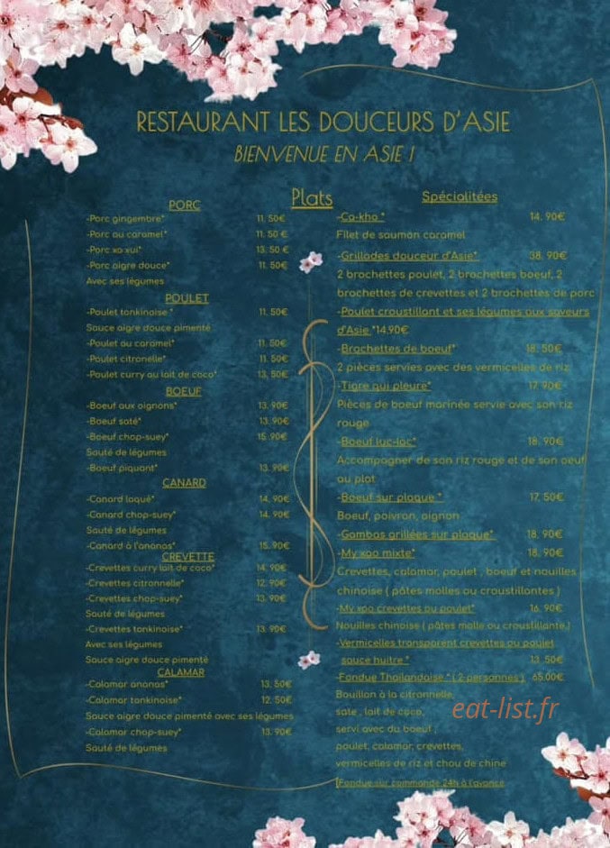 Les douceurs d'asie — carte page 3