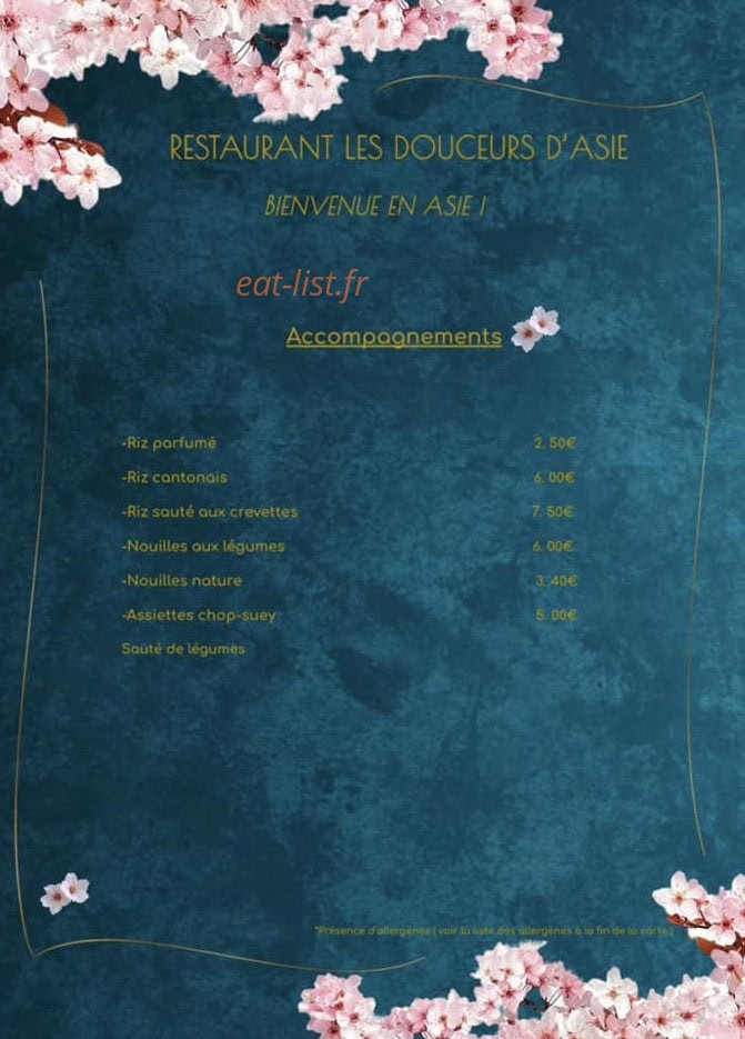 Les douceurs d'asie — carte page 6