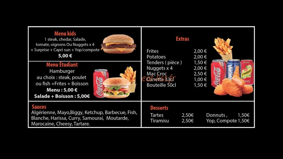 Mac Burger — carte page 3
