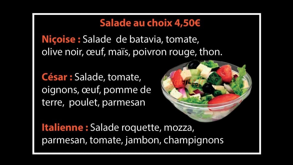 Mac Burger — carte page 1