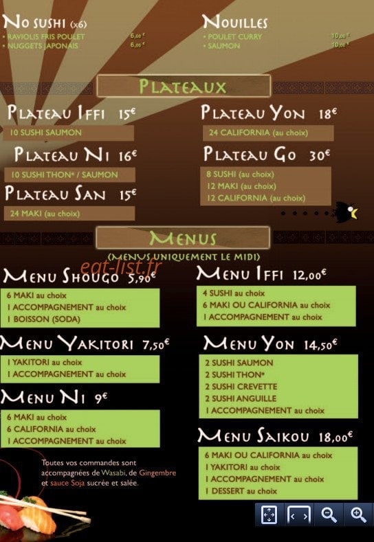 Naké Sushi — carte page 3