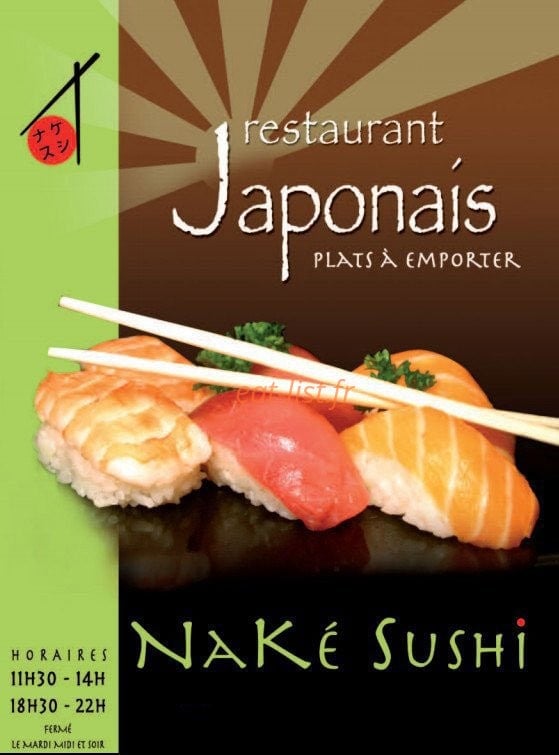 Naké Sushi — carte page 1