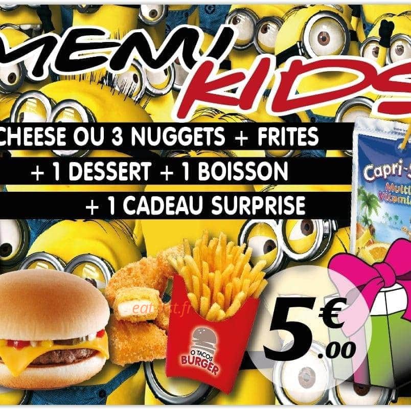 O'Tacos Burger — carte page 1