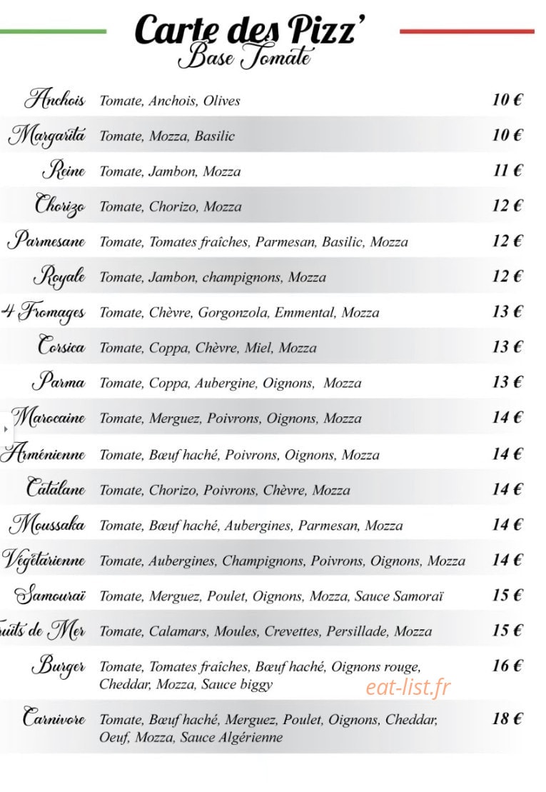 Pizz'Ayo — carte page 2