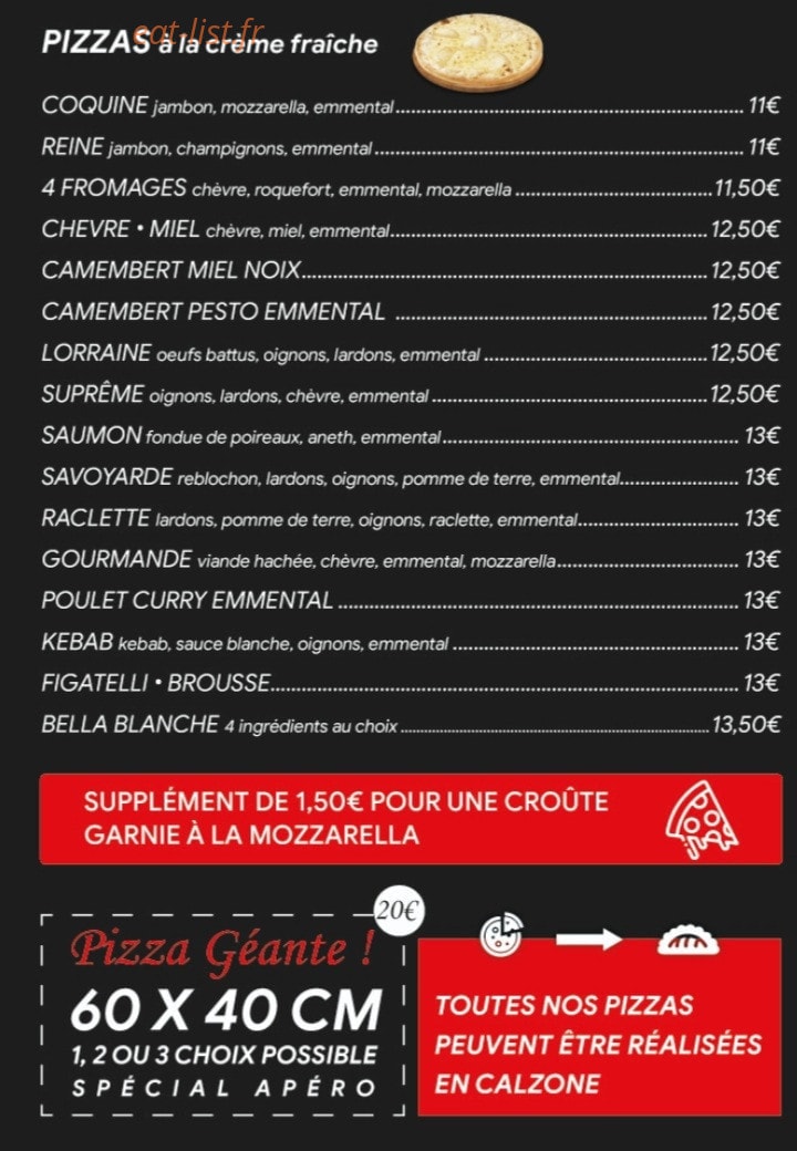Pizza Bella — carte page 3