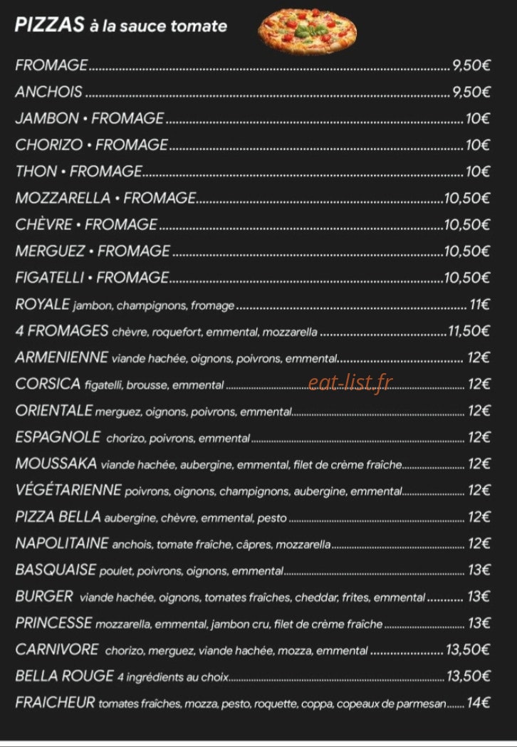 Pizza Bella — carte page 2