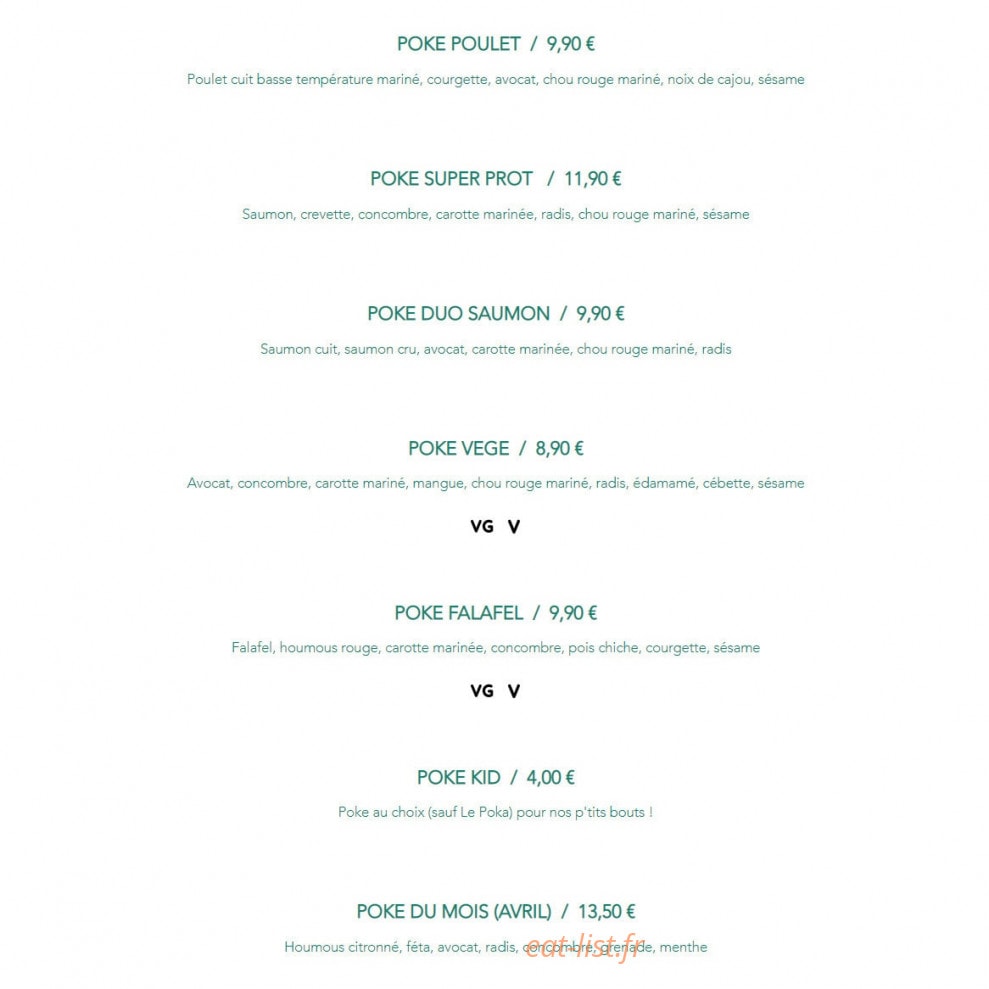 Pokabowl — carte page 4