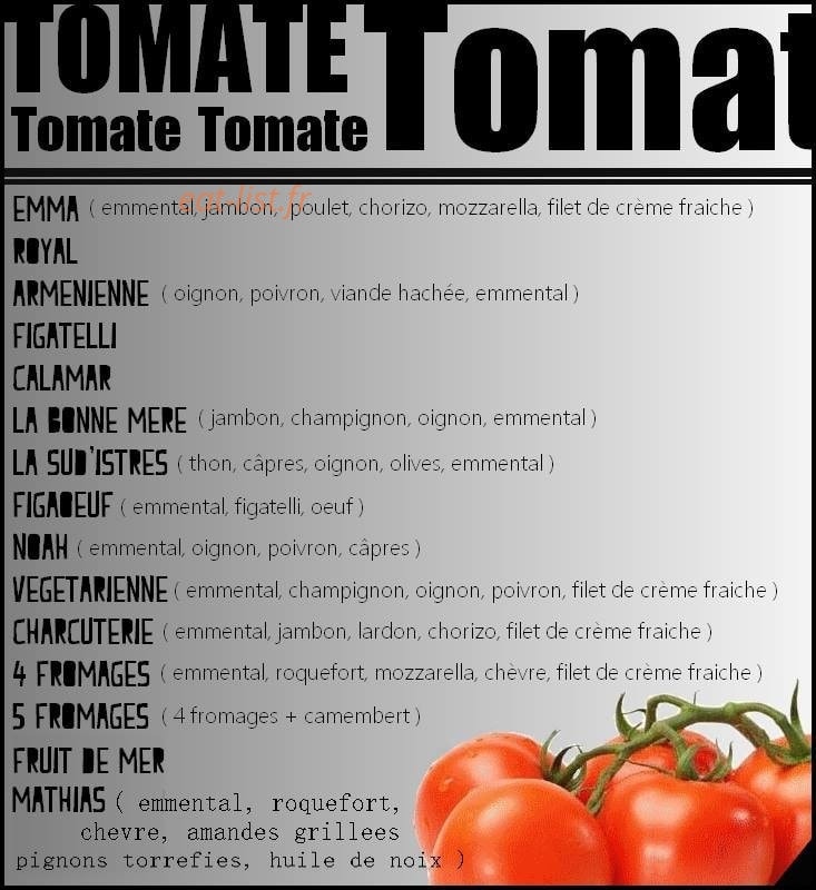 Top Pizza — carte page 2