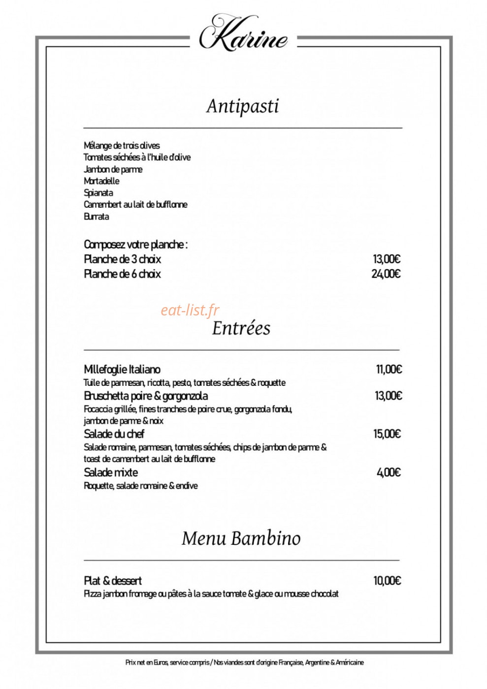 Karine — carte page 1