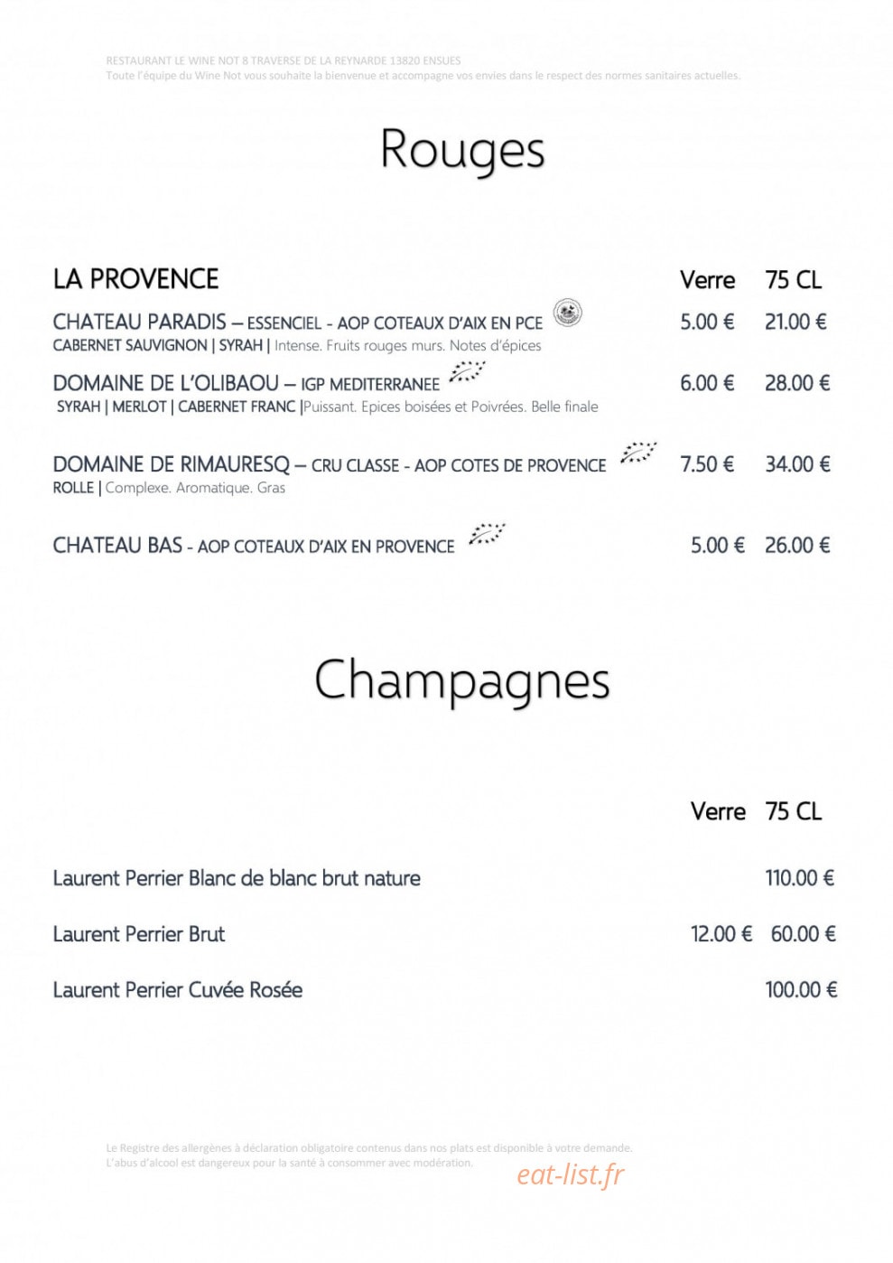 Wine-not — carte page 7